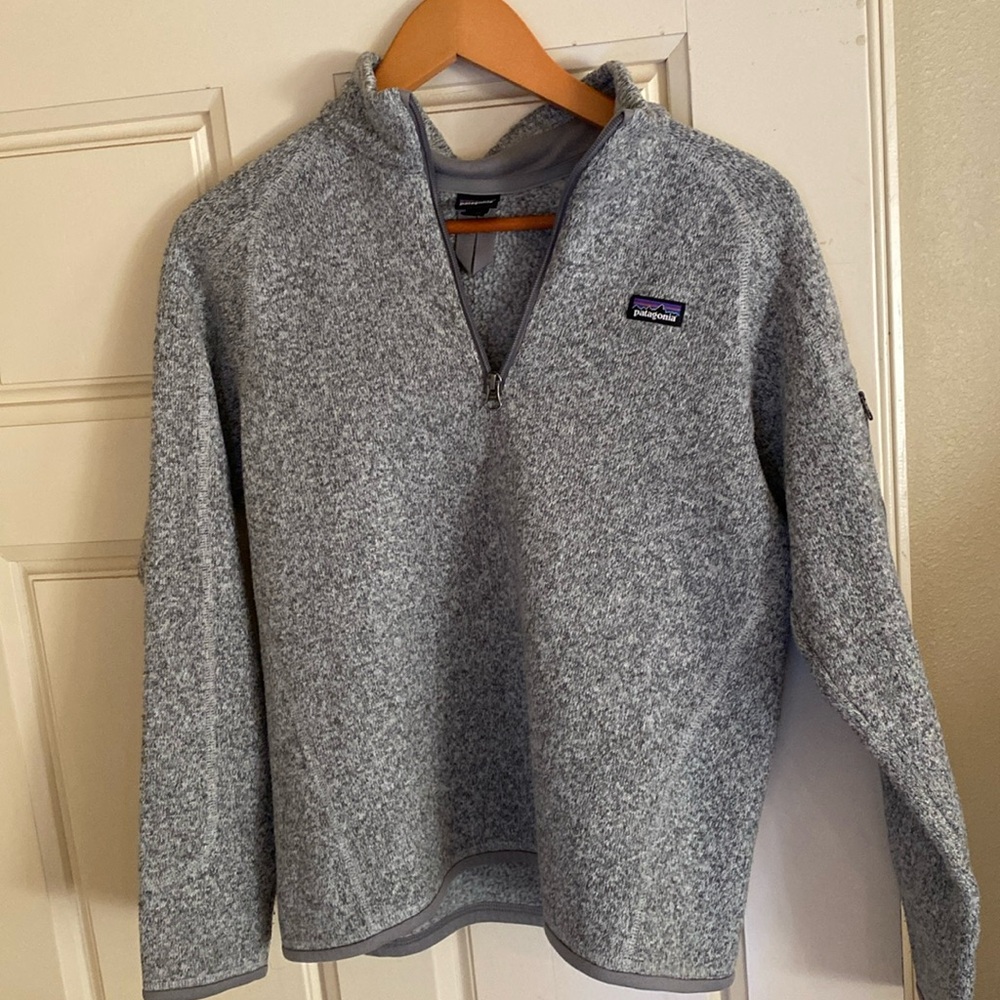 Patagonia XXL salt grey quarter zip fleece